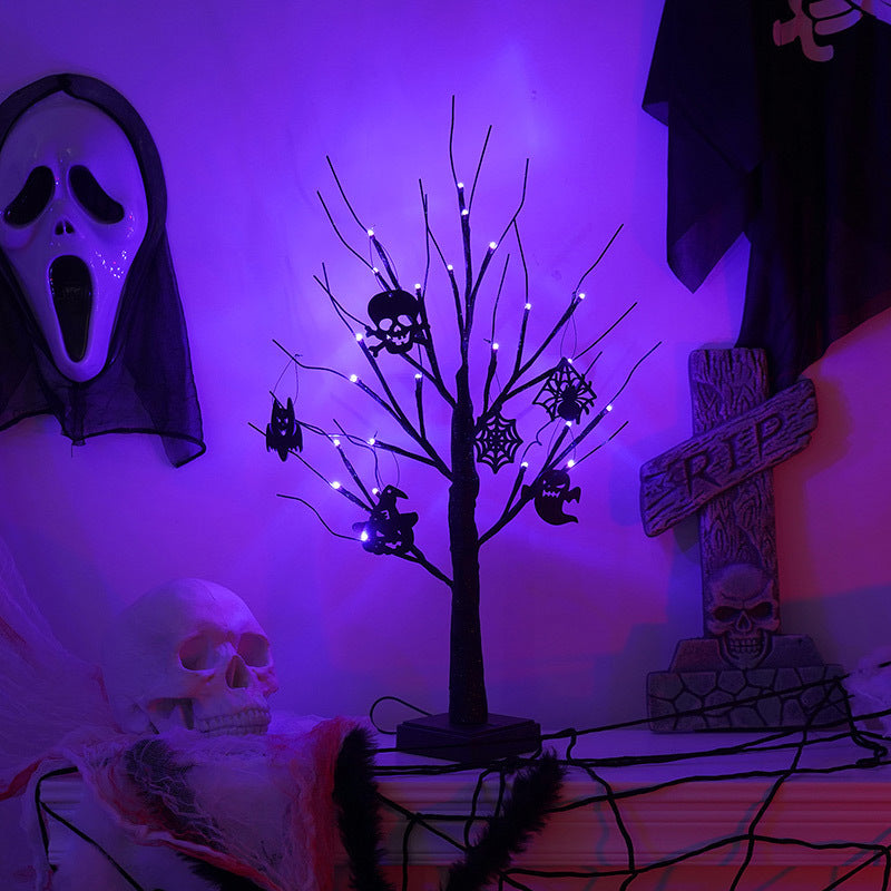 Halloween Tree Light Led Holiday Party Layout Home Decorative Lamp