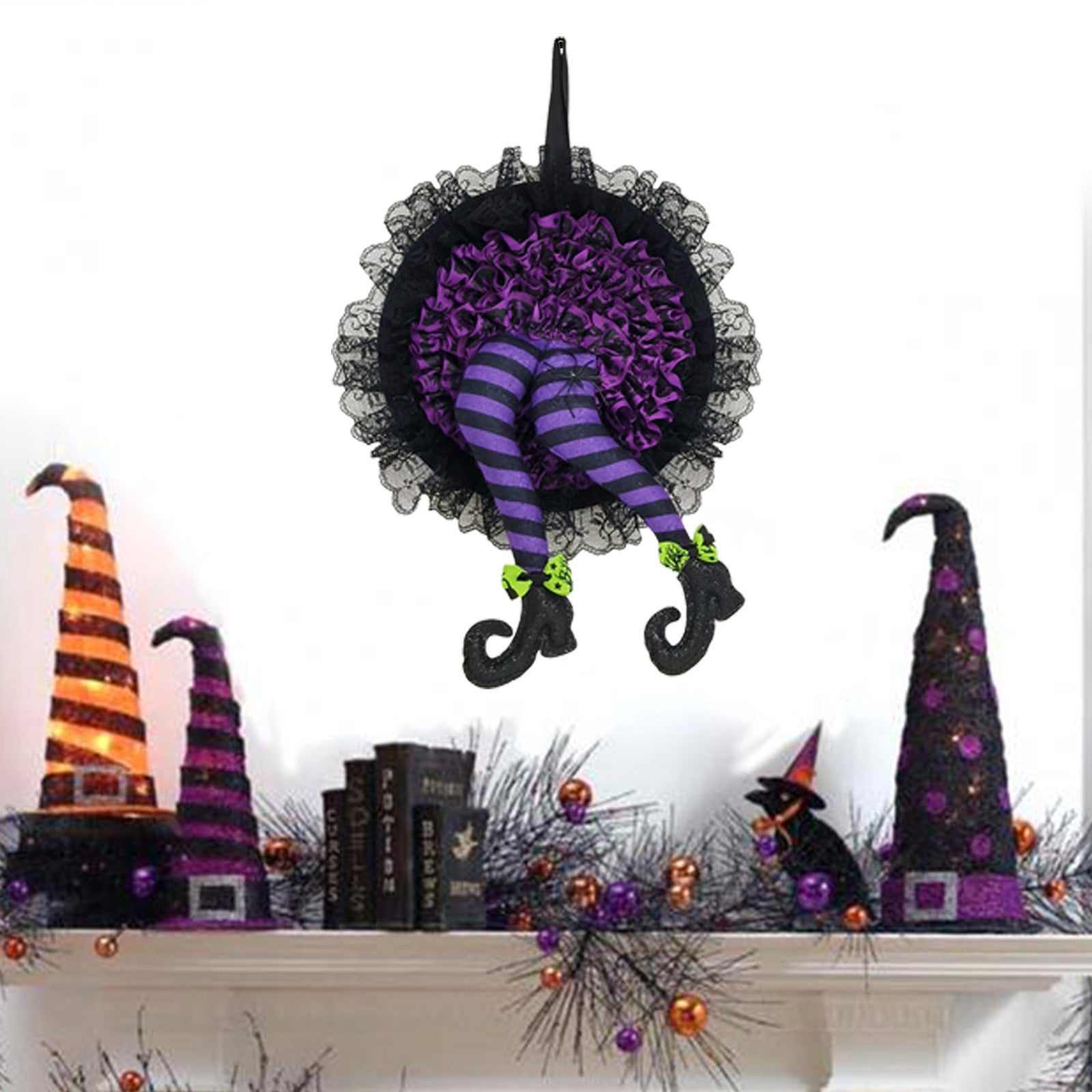 Party Ornaments Venue Decoration Halloween Garland Witch Leg Pendant