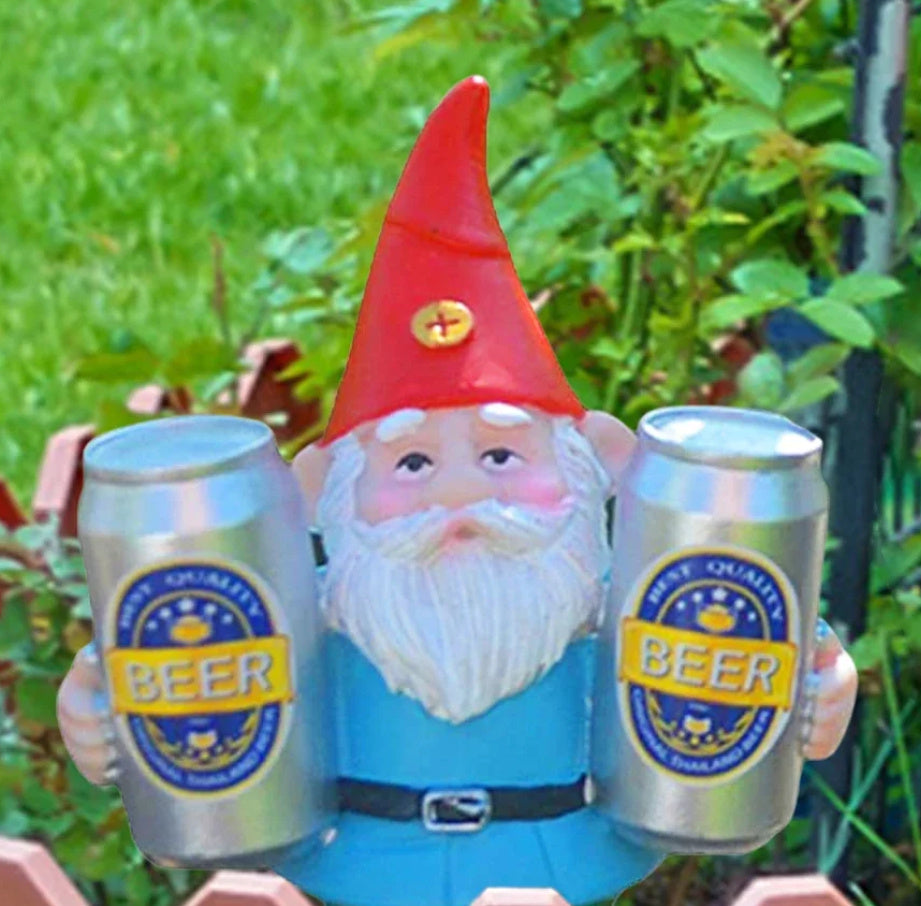 Drinking Beer Garden Gnomes Decoration Sofa Statue