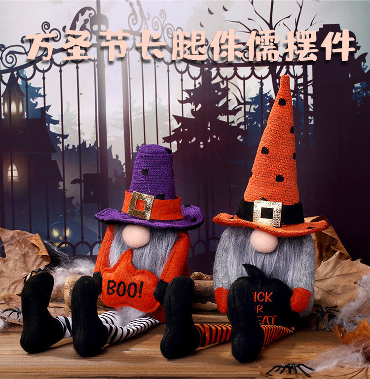 Halloween Long Leg Faceless Doll Pumpkin Hat