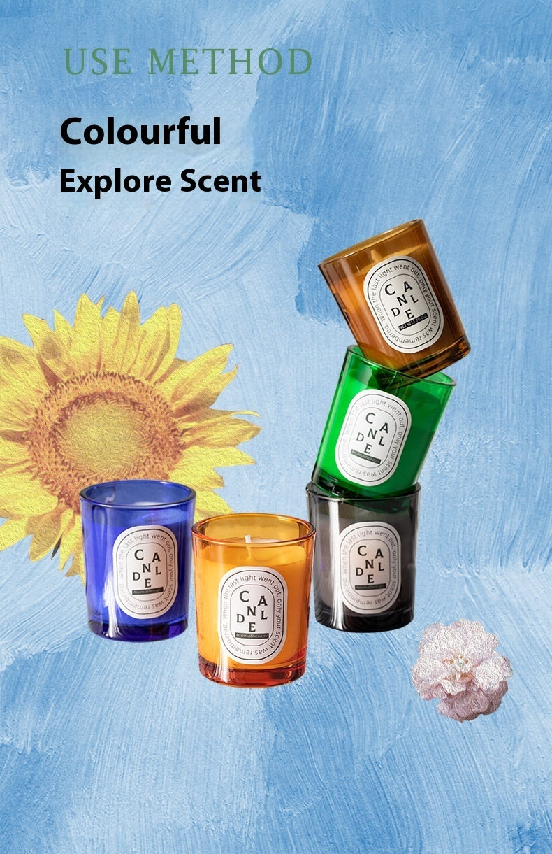 Aromatherapy Colored Candle Glass