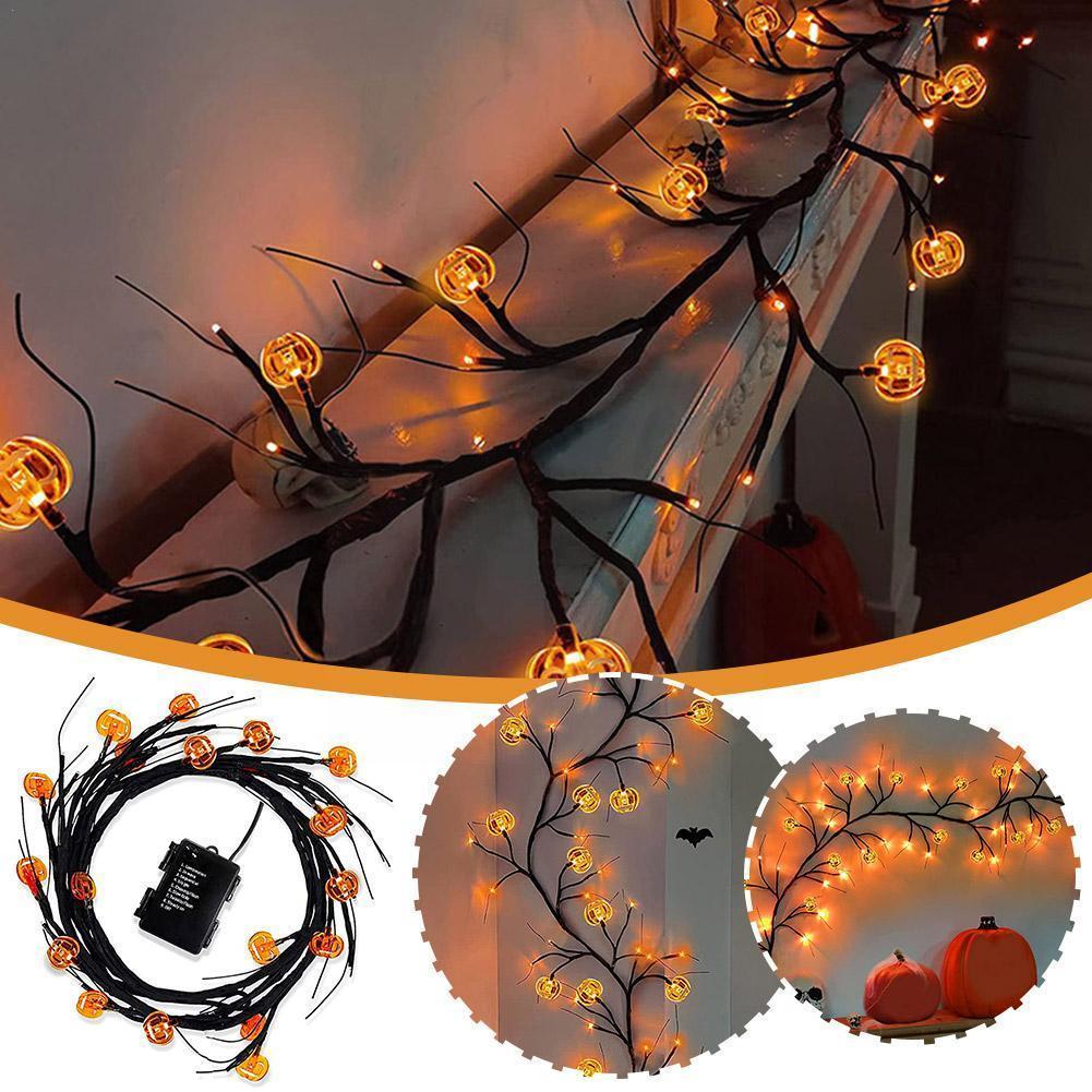 Halloween LED Willow Vine String Light Cool Cartoon Bat Pumpkin Decoration For Indoor Outdoor Party House Decor, Halloween decorations items, Halloween masks, Halloween props, Halloween animatronics, Halloween inflatables, Halloween lights, Halloween fog machines, Halloween spider webs, Halloween lanterns, Halloween banners, Halloween streamers, Halloween tableware, Halloween centerpieces, Halloween party favors, Halloween candles, Halloween wreaths, Halloween garlands
