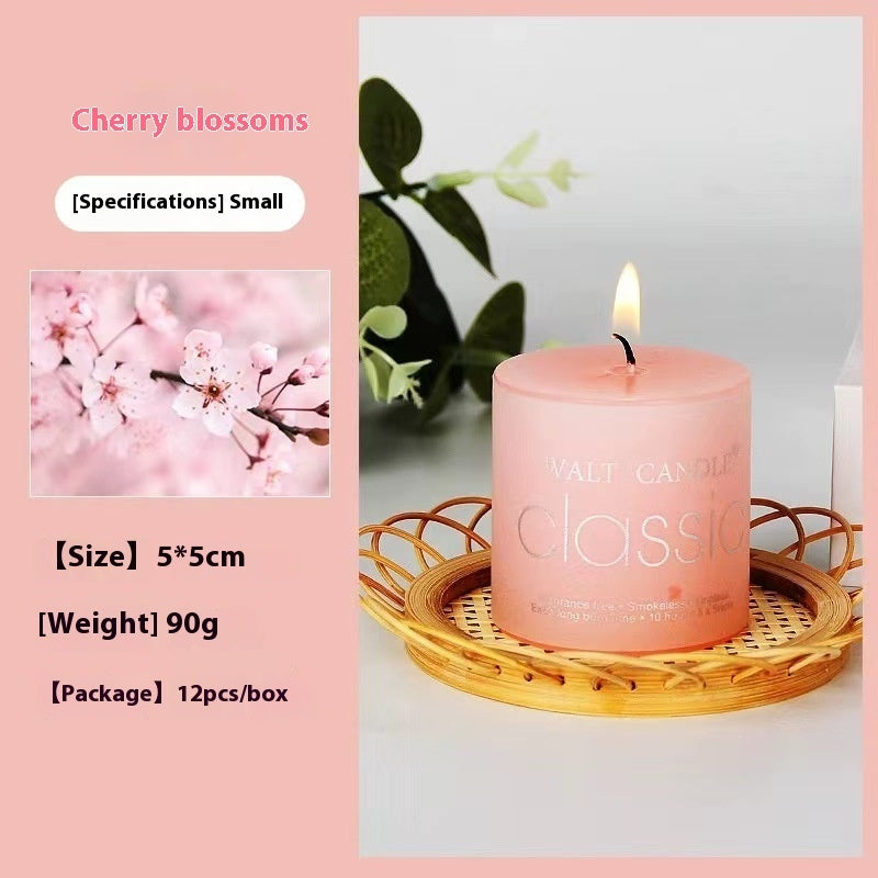 Cylindrical Color Aromatherapy Candle Brilliant Fragrance Candle Smokeless Candles, candles, decognomes