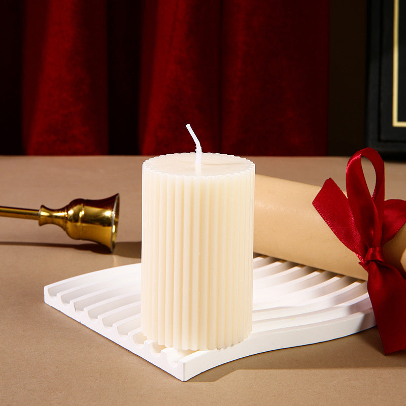 Ins Style White Cylindrical Aromatherapy Candle Creative Modeling Ornaments