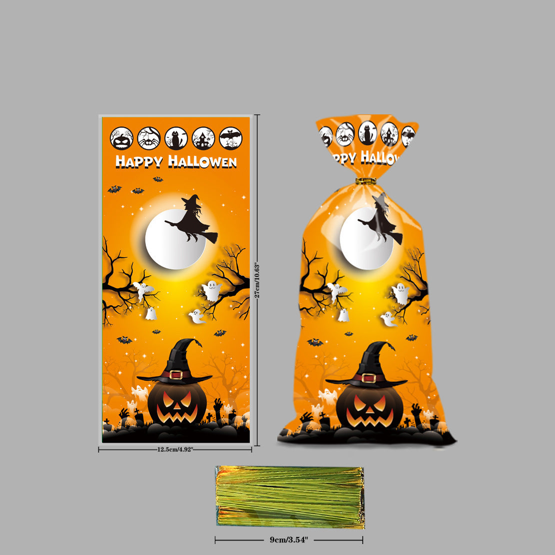 Halloween Gift Bag Party Decoration Candy Bag Snack Biscuits Bag