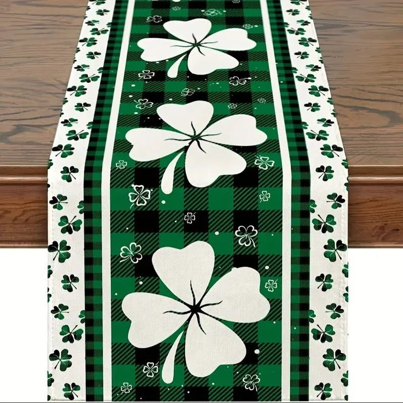 Shengpa Festival Table Runner Linen Printed Tablecloth Home, st patricks day decorations, st patricks day decor, st patrick's day decorations, st patrick day decorations, Irish Décor, irish ornaments, Decognomes, St. Patrick's Day Party Supplies, St. Patrick's Day Decorations: Shamrock, Irish & Leprechaun, St Patrick's Day Decorations table cloth