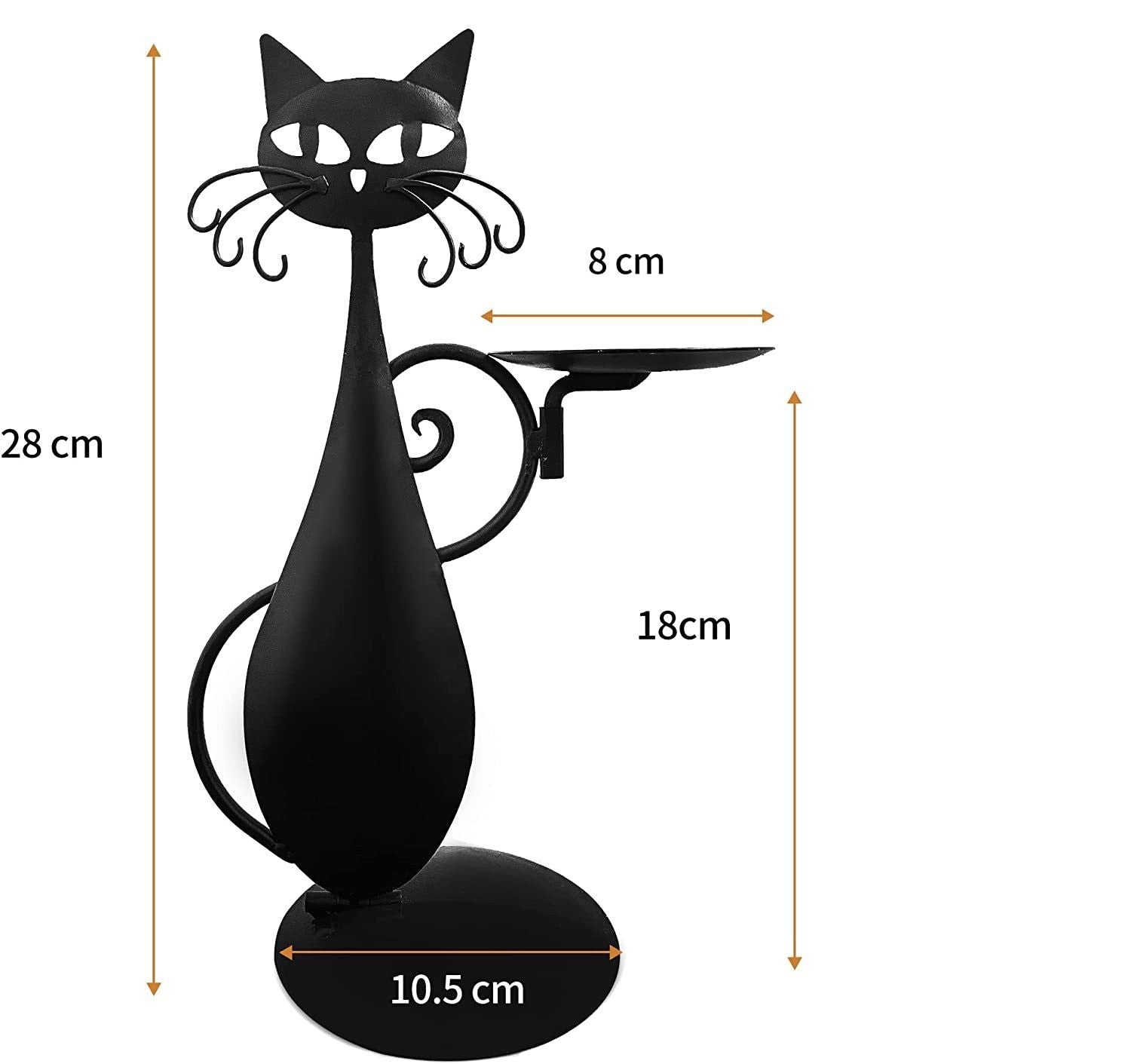 Black Cat Candlestick Metal Cat Decorative Candle Holder Pendant, candle holder, candle stick holder, glass candle holder, iron candle holder, wicker candle holder 2 piece set, candle holders, candlesticks, candle sticks, Luxury candles holders, taper candle holders, candlestick holder, Wooden Candlestick Candle Holder, Metal Candle Holders