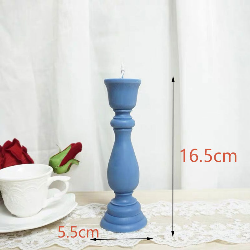 Candlestick candle plaster mold