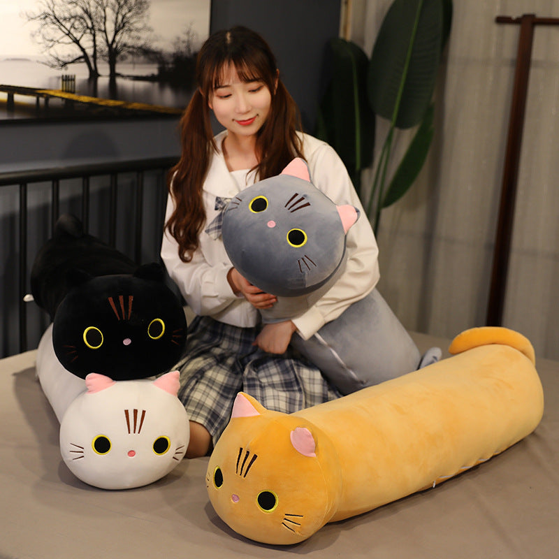 Large Size Cartoon Cat Plush Toys Stuffed Cloth Doll Long Animal Pillow Cushion, stuffed animals, weighted stuffed animal, stuffed animal​, highland cow stuffed animal, Plush Toys, Soft Toys, Teddy Bear, plush​, plushies, Decognomes, Plush doll