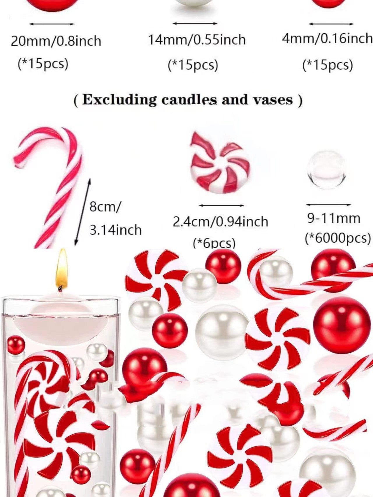 Christmas Vase Filler Pearl Christmas Vase Filler Christmas Vase Filler Candle Decoration