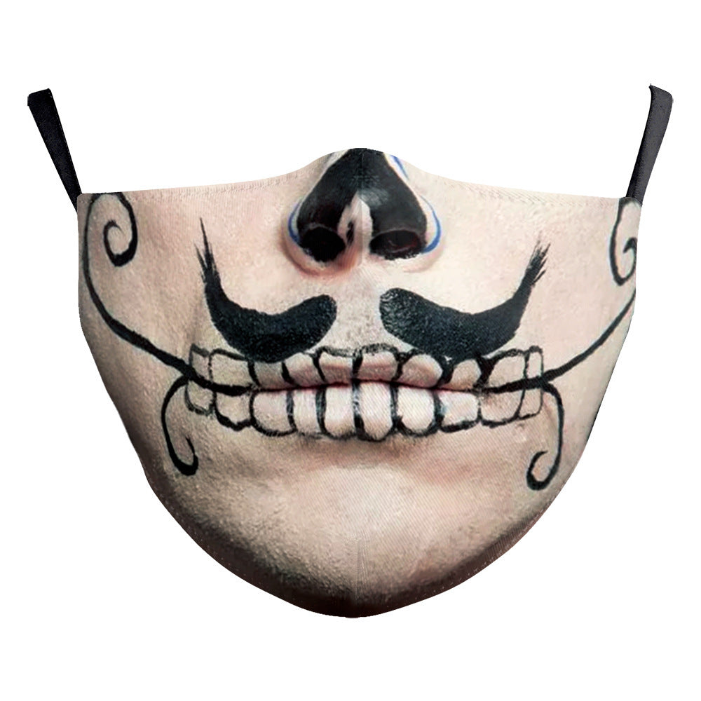 Milk Silk Double-layer Halloween Digital Printing Mask