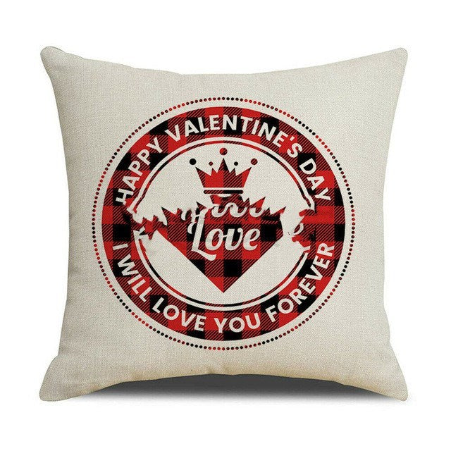 Valentines Day red pillowcase cushion cover, Valentine's Day decor, Romantic home accents, Heart-themed decorations, Cupid-inspired ornaments, Love-themed party supplies, Red and pink decor, Valentine's Day table settings, Romantic ambiance accessories, Heart-shaped embellishments, Valentine's Day home embellishments