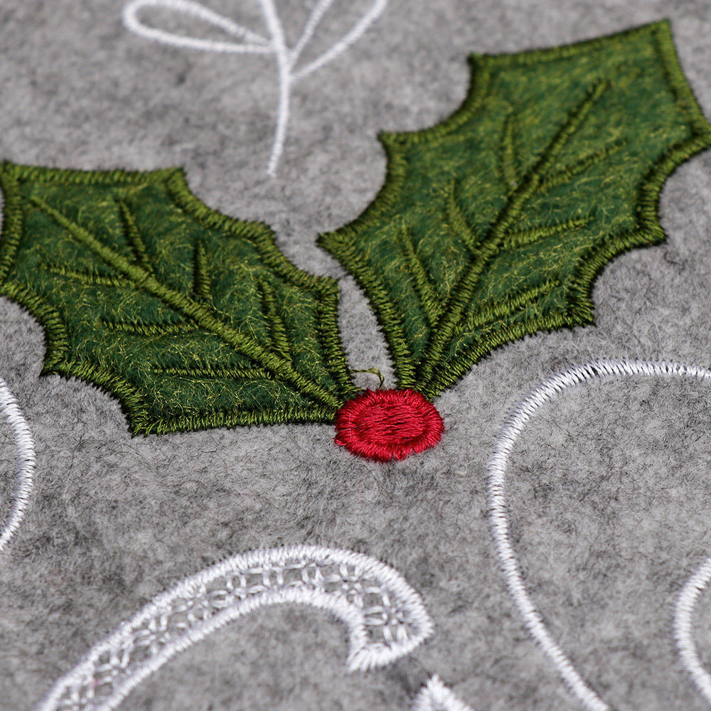 Gray Christmas-tree Skirt Decorative Supplies