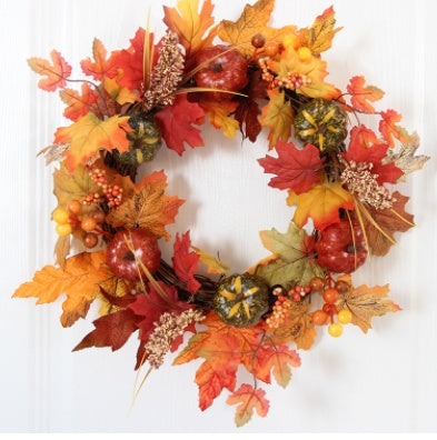 Halloween Maple Tree Root Pumpkin Wreath