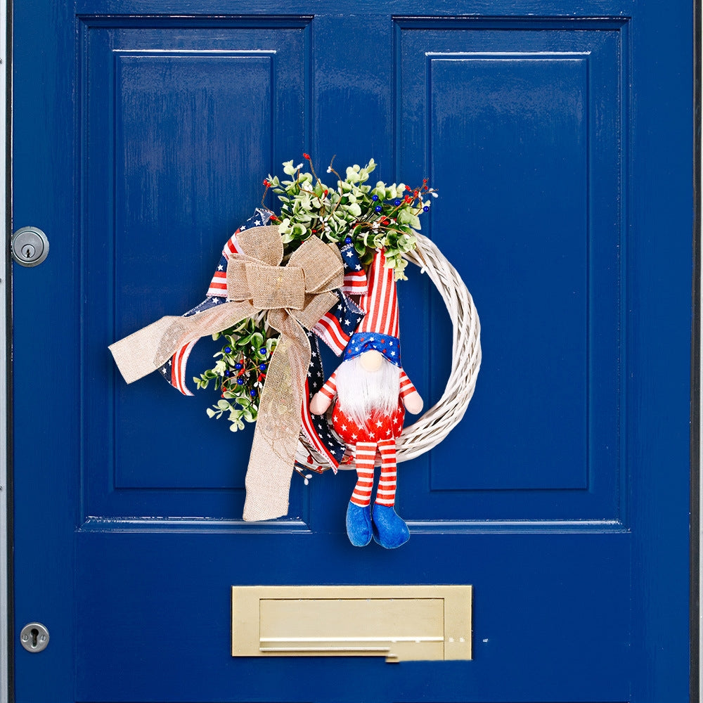 Rudolf Vine Ring Garland 4th Of July Decoration, 4th of July decorations, American flag decorations, Patriotic decorations, Red, white and blue decorations, July 4th wreaths, July 4th garlands, July 4th centerpieces, Fireworks decorations, July 4th banners, July 4th streamers, July 4th balloons, July 4th table runners, July 4th tablecloths, July 4th lights, July 4th outdoor decorations, Patriotic yard stakes, Patriotic inflatables, Patriotic door wreaths, Patriotic bunting, Patriotic garden flags,
