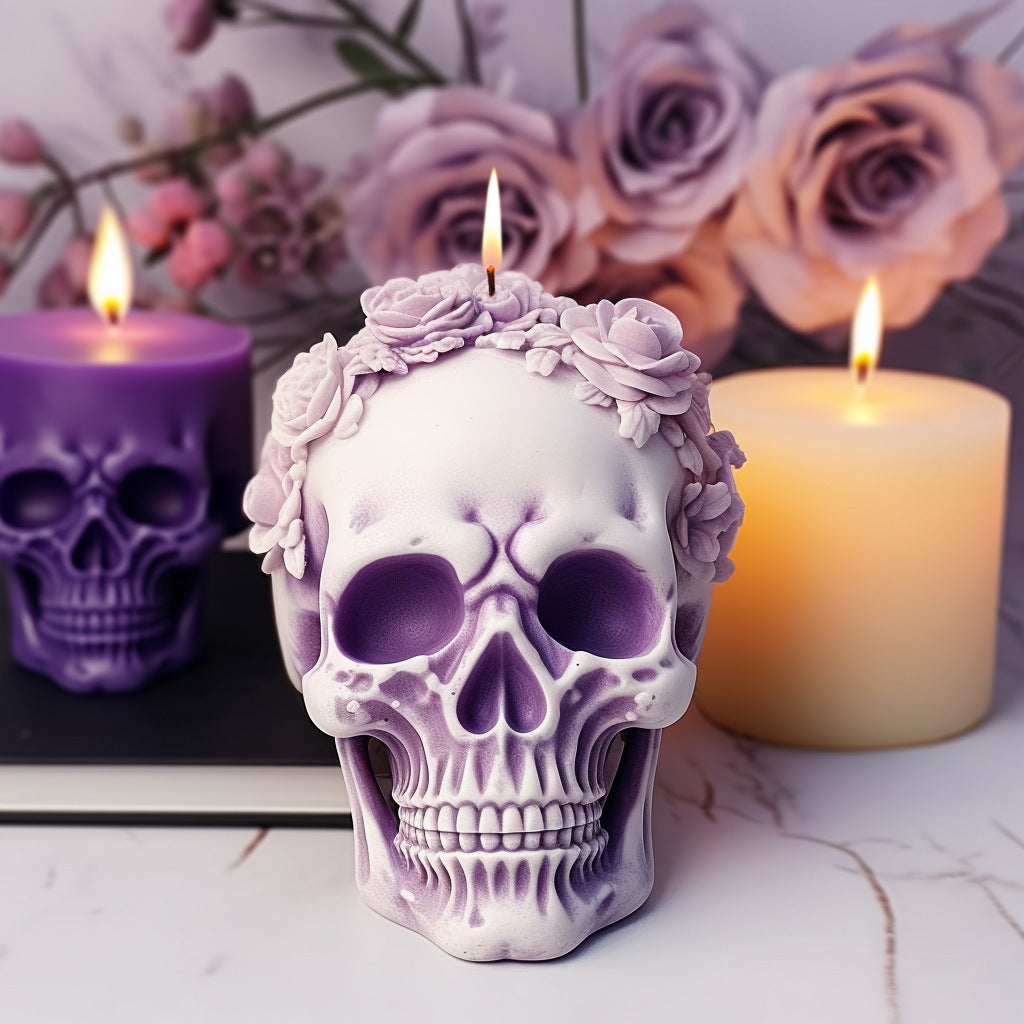 Rose Skull Aromatherapy Candle Mould