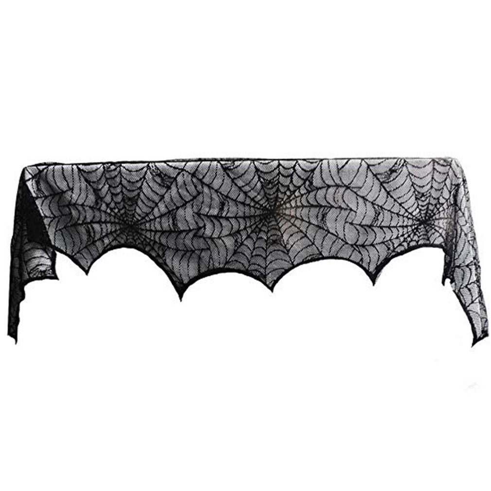 Ghost festival lace tablecloth black spider web tablecloth, Halloween decorations items, HalHalloween Halloween spider webs, Halloween lanterns, Halloween banners, Halloween streamers, Halloween tableware, Halloween centerpieces, Halloween party favors, Halloween yard stakes, Halloween tombstones, Halloween candles, Halloween wreaths, Halloween garlands