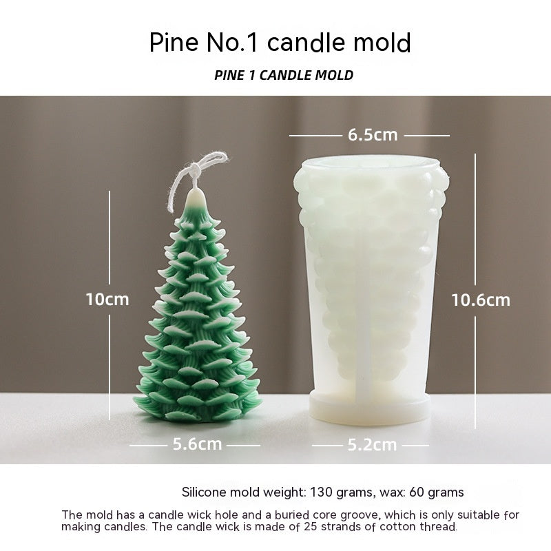 Christmas Series Aromatherapy Candle Pine Cone Snowflake Silicone Mold