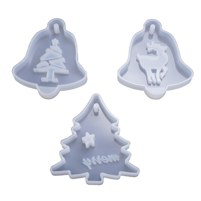 Crystal Glue Hanging Christmas Tree Elk Decorative Silicone Mold