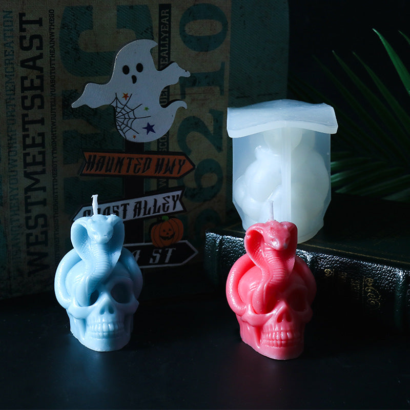 Snake Skull Candle Mould Ornaments