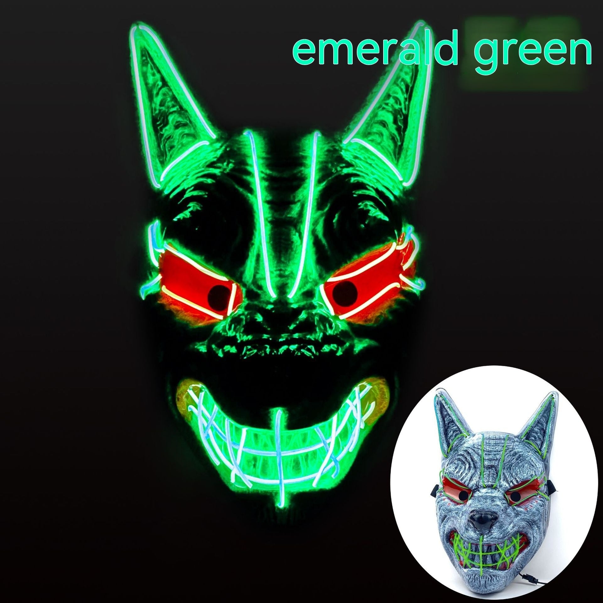 Halloween LED Full Face Luminous Mask