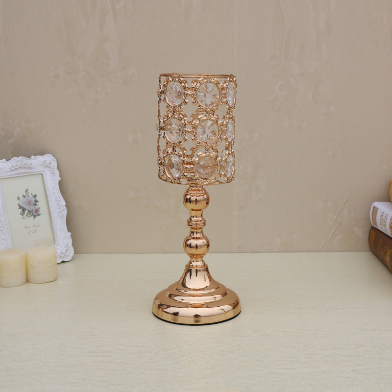 Single Head Hollow Gold Ornaments Warm Candle Holder, candle holder, candle stick holder, glass candle holder, iron candle holder, wicker candle holder 2 piece set, candle holders, candlesticks, candle sticks, Luxury candles holders, taper candle holders, candlestick holder, Wooden Candlestick Candle Holder, Metal Candle Holders