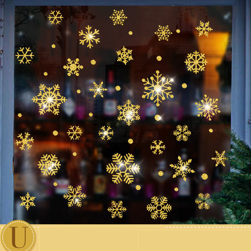 Christmas Decorations Scene Decoration Christmas Window Door Sticker