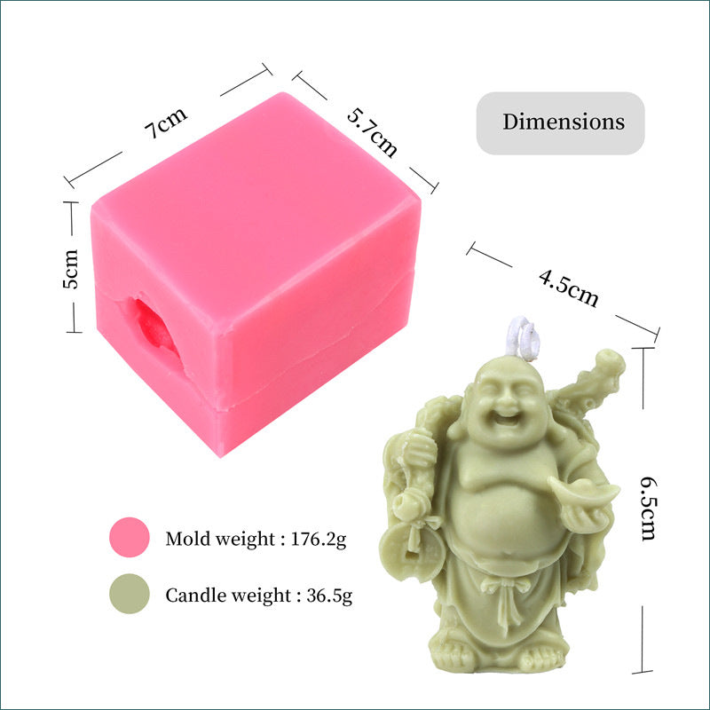 Three-dimensional Aromatherapy Buddha Statue Candle Mould, Silicone candle molds, Geometric candle molds, DIY candle making molds, Aromatherapy Candle, Sented candle, candles, 