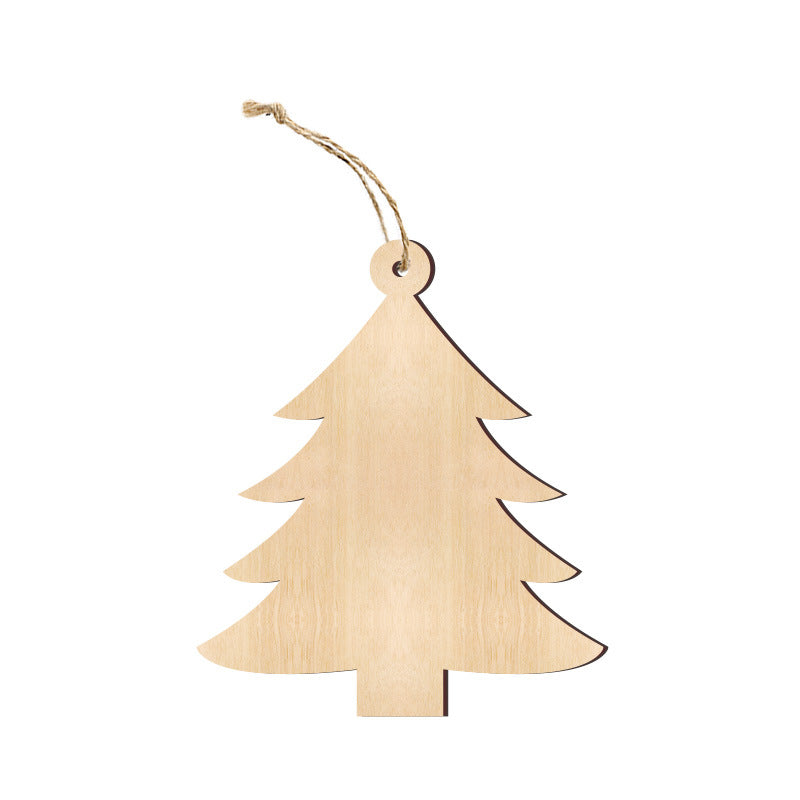 Christmas Tree Handmade Accessories Christmas Festival Hanging Decoration Props Wooden Craftwork