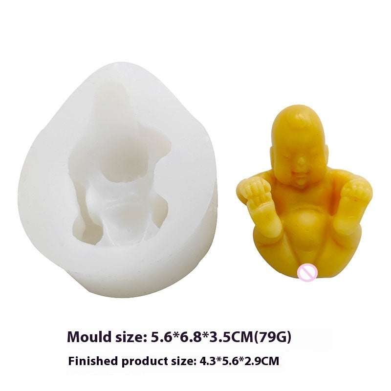 Baby-shaped Handmade Soap Silicone Mold, Silicone candle molds, Christmas tree candle molds, Halloween pumpkin candle molds, Easter egg candle molds, Animal candle molds, Sea creature candle molds, Fruit candle molds, Geometric candle molds, Abstract candle molds, DIY candle making molds, 