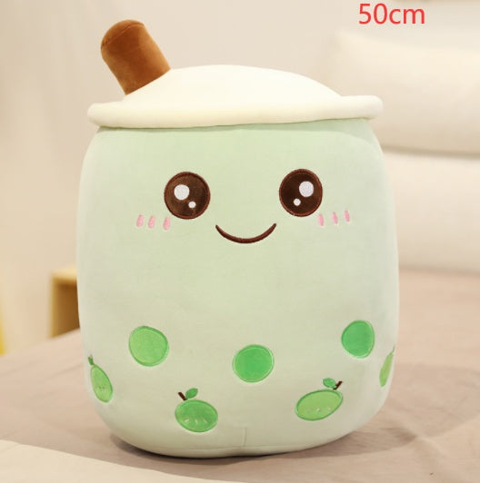 Cute Fruit Drink Plush Soft Strawberry Milk Tea Stuffed Animals