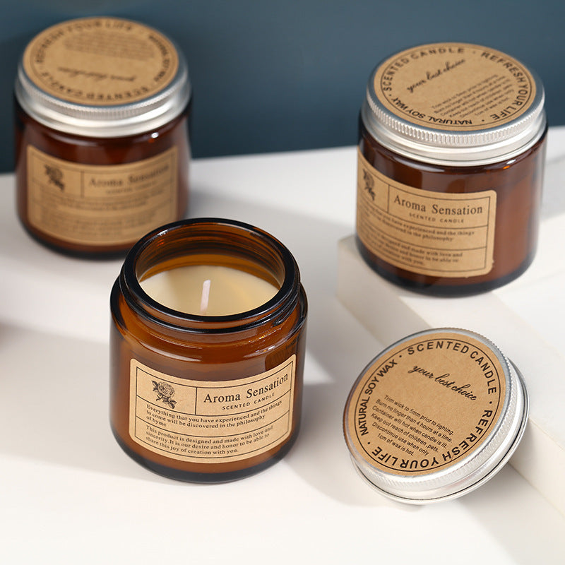 Brown Cup Smokeless Aromatherapy Candle