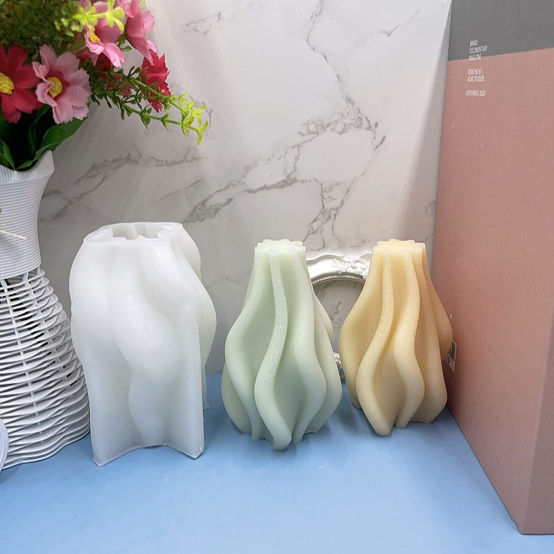 Irregular Shaped Column Silicone Mold Gypsum Creative Decoration Mold