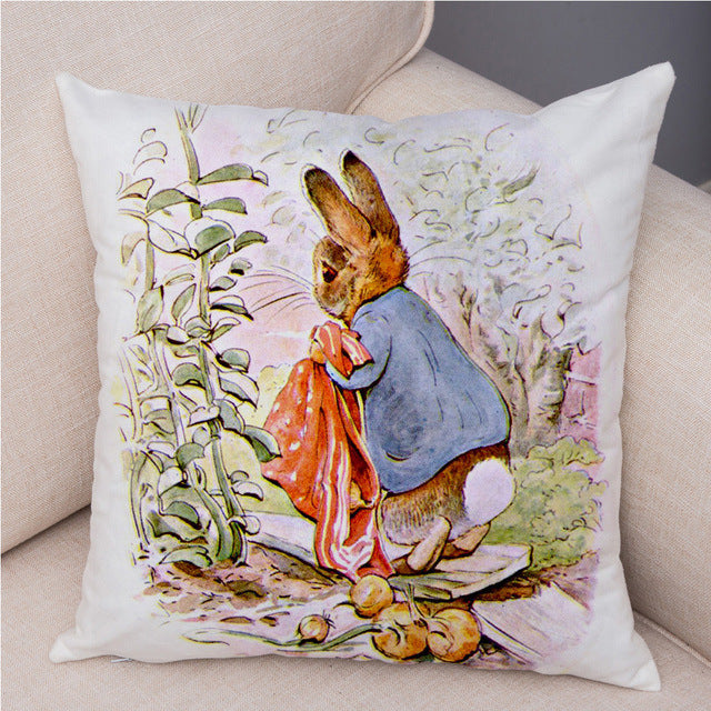 Cartoon Rabbit Peach Skin Fabric Pillow Cover Home Decoration Sofa Cushion Cover Seat Cover Easter Amazon AliExpress, easter decorations, Easter Decor, easter table decor, outdoor easter decorations, shop easter, Decognomes, Spring Decorations