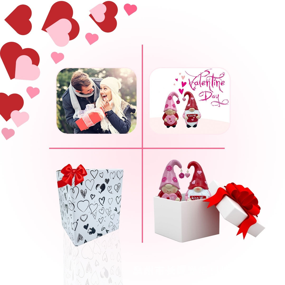 Valentine's Day Love Rudolf Couple Decoration