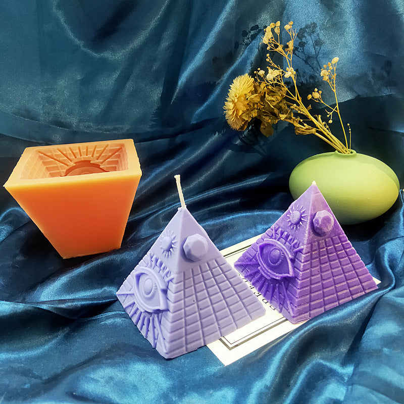DIY Candle Pyramid Silicone Mold Psychic Eye Mold, Geometric candle molds, Abstract candle molds, DIY candle making molds, Silicone candle molds