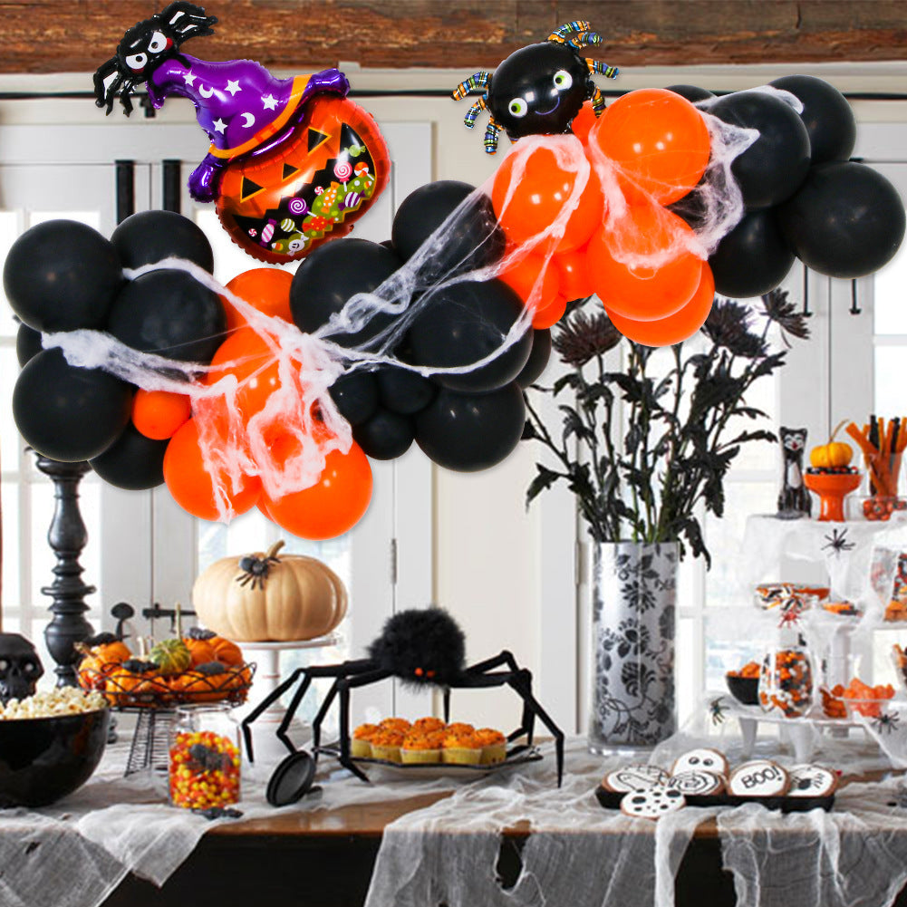 Halloween Pumpkin Theme Balloon Chain Party Decoration Supplies Halloween Balloon Set