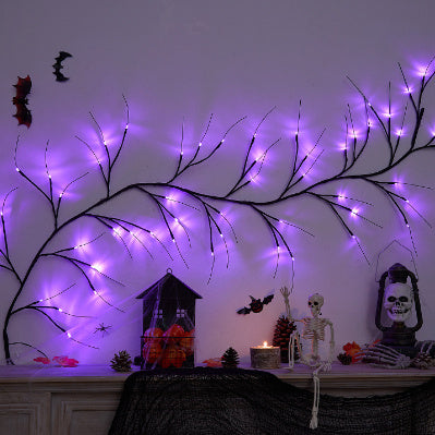 Halloween Decoration Rattan Lamp LED Artificial Tree Lights