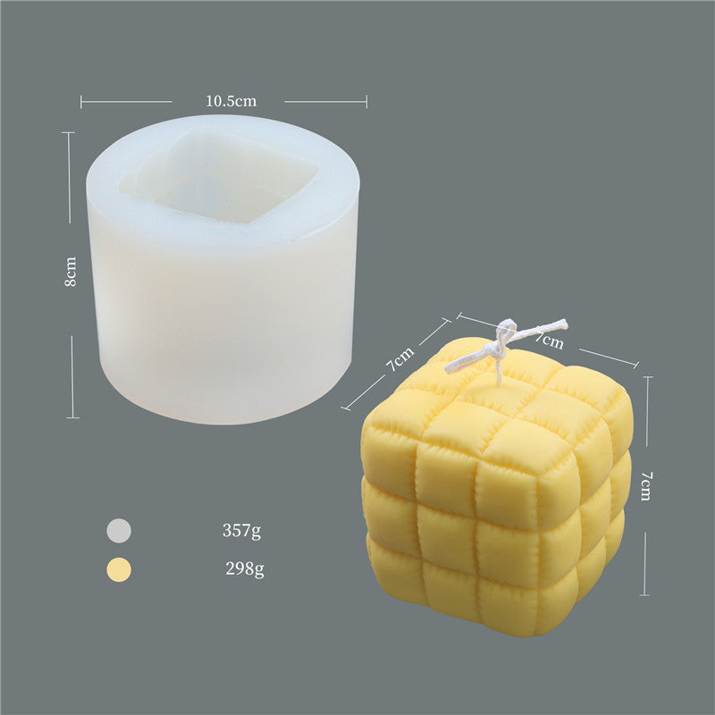 New Silicone Folding Sofa Stool Rubik's Cube Candle Mould, Geometric candle molds, Abstract candle molds, DIY candle making molds, Silicone candle molds, 