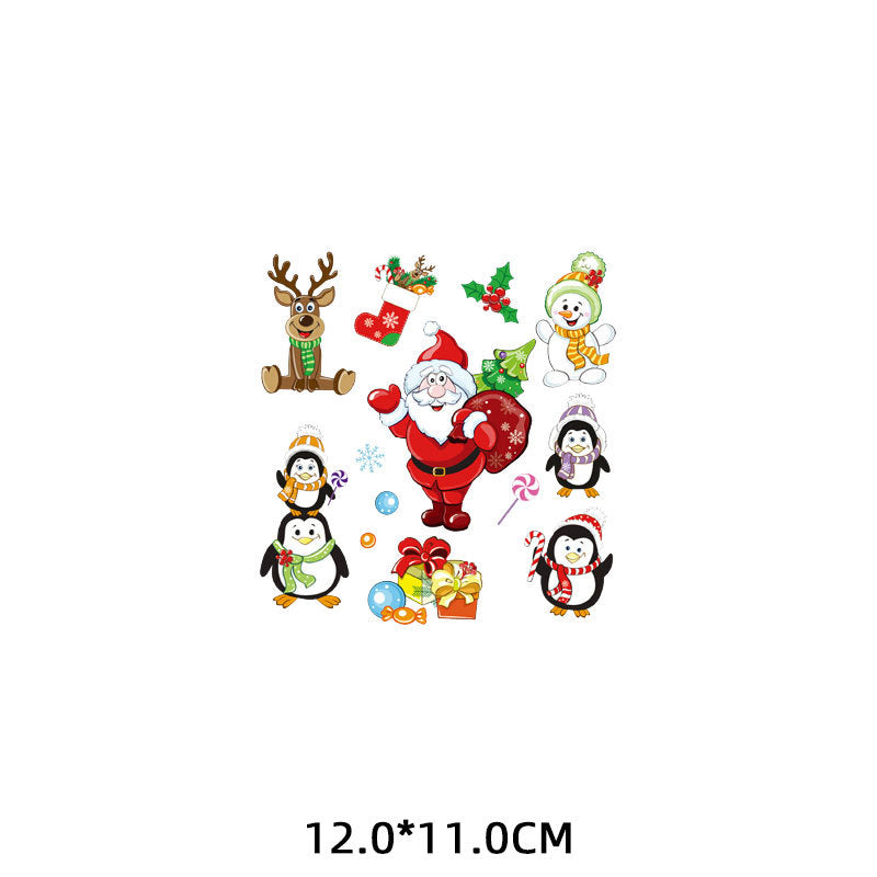 Cute Cartoon Christmas Costume Pattern Heat Transfer Stickers