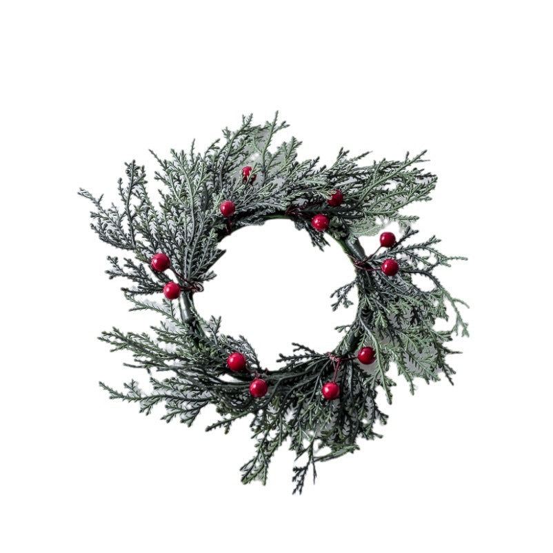 Garland Candlestick Ring Candle Decoration Simulation Pine Needles Circle