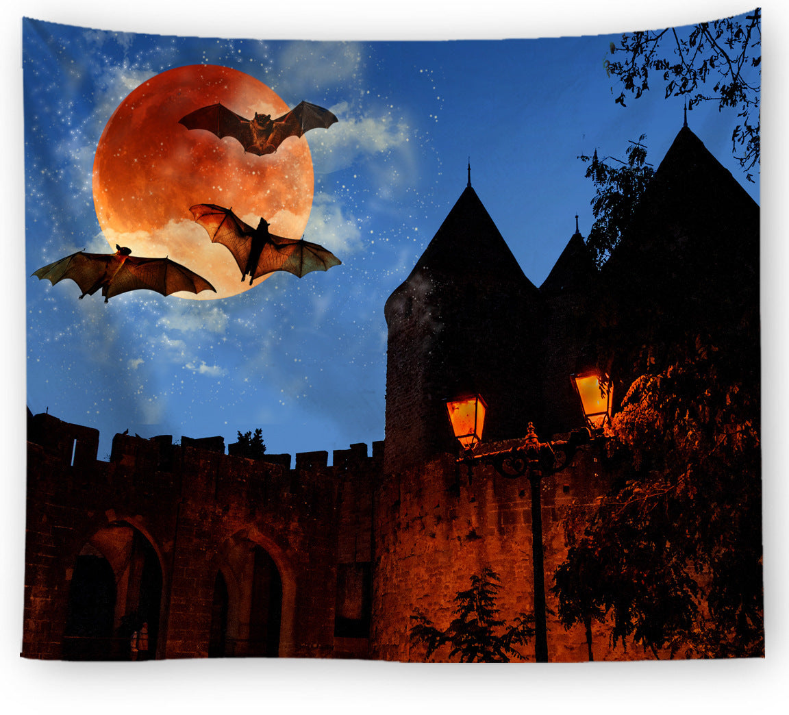 Hot Sale Decorative Cloth Halloween Print Tapestry,  Pumpkin lanterns, Jack o Lanterns, Halloween Lights, Halloween Decoration Ornaments, Halloween inflatables, carved pumpkins, Halloween wreaths, Halloween Candles.