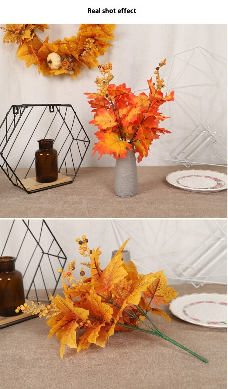 Maple Leaf Twig Cutting Holiday Decoration Table Ornaments