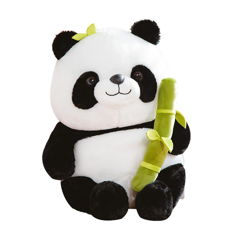 Simulated Bamboo Tube Flower Panda Pillow Stuffed Animals, stuffed animals, weighted stuffed animal, stuffed animal​, highland cow stuffed animal, Plush Toys, Soft Toys, Teddy Bear, plush​, plushies, Decognomes, Plush doll