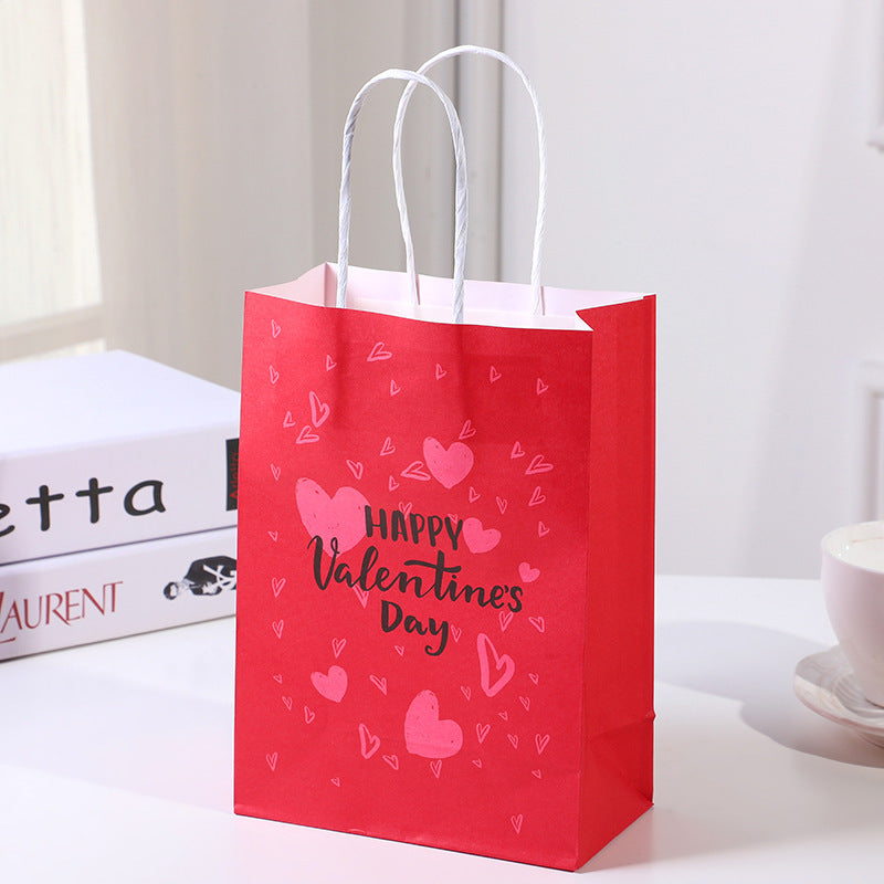 Valentine's Day Gift Bag Love Printing, Valentine's Day decor, Romantic home accents, Heart-themed decorations, Cupid-inspired ornaments, Love-themed party supplies, Red and pink decor, Valentine's Day table settings, Romantic ambiance accessories, Heart-shaped embellishments, Valentine's Day home embellishments