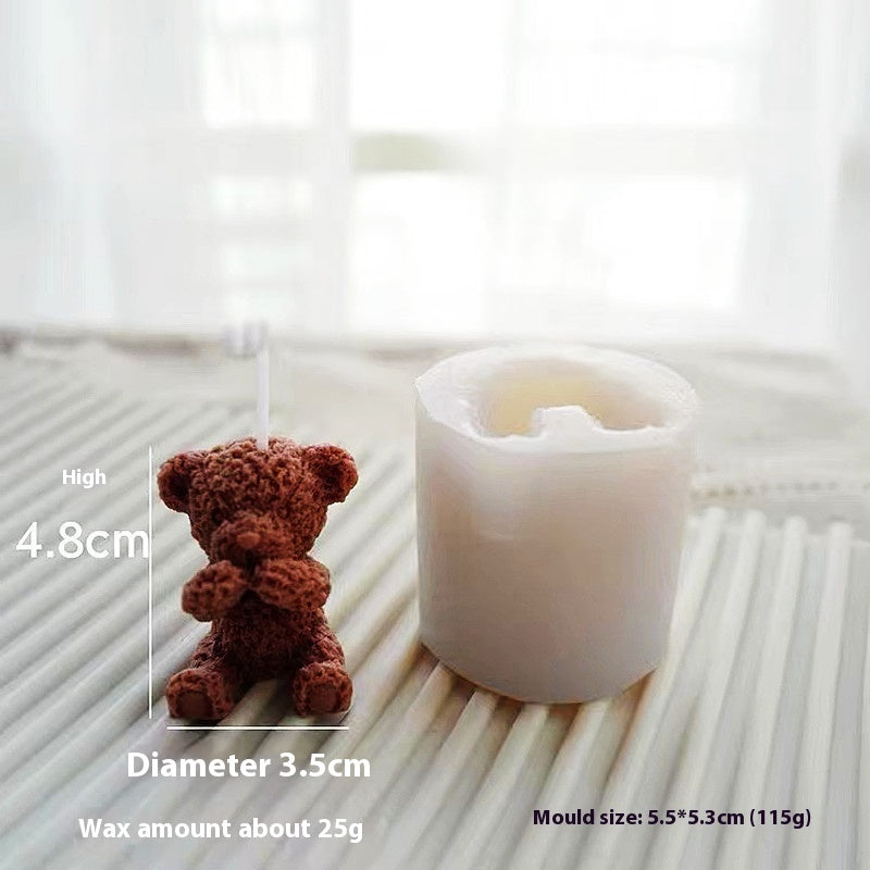 Bear Shape Aromatherapy Gypsum Decoration Mold, Silicone candle molds, Christmas tree candle molds, Halloween pumpkin candle molds, Easter egg candle molds, Animal candle molds, Sea creature candle molds, Fruit candle molds, Geometric candle molds, Abstract candle molds, DIY candle making molds,
