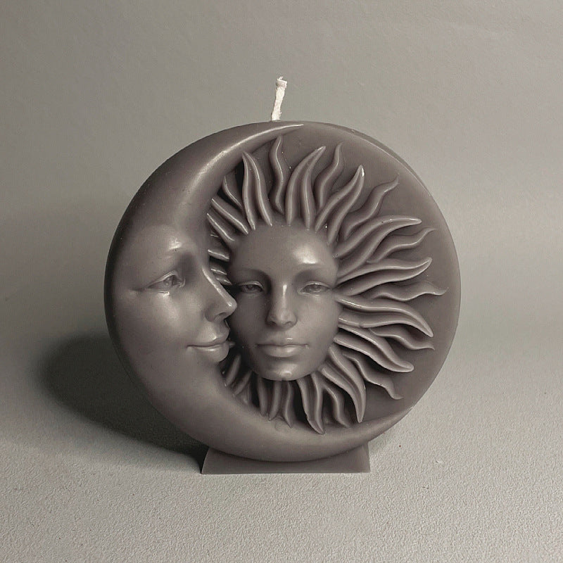 Sun Moon Face Candle Table Decoration