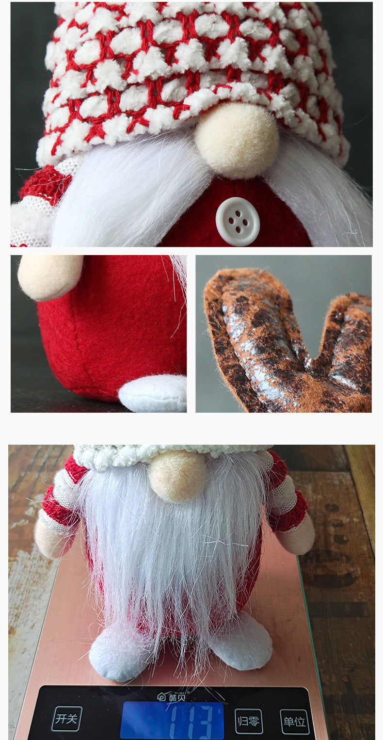 Christmas Antlers Faceless Old Man Doll