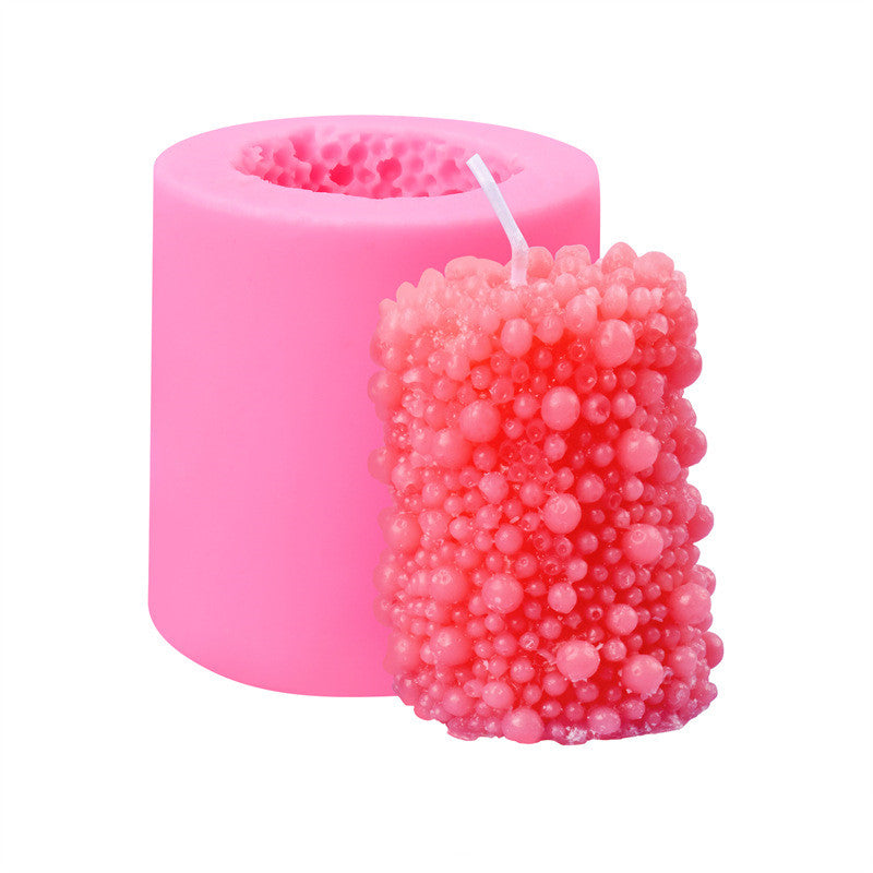 Silicone Three-dimensional Cylindrical Candle Flip Sugar Mold, Silicone candle molds, Christmas tree candle molds, Halloween pumpkin candle molds, Easter egg candle molds, Animal candle molds, Sea creature candle molds, Fruit candle molds, Geometric candle molds, Abstract candle molds, DIY candle making molds,