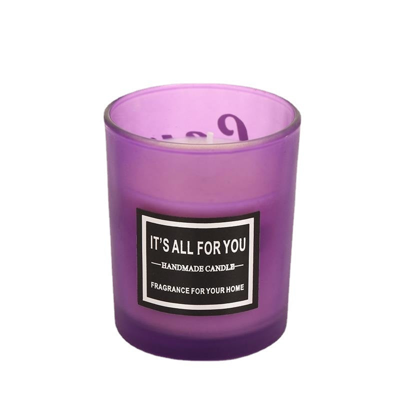 Creative Smokeless Glass Aromatherapy Candle IDY Handmade Fragrance, plant wax candles, candles, decognomes